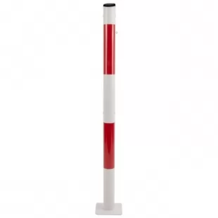 Słupek parkingowy blokujący U-12b | metalowy, 110 cm, na stopie, łańcuchowy, 2 otwory (zalecane)